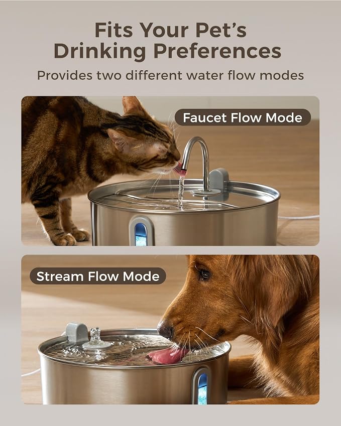 Smartoo 7L/236oz Stainless Steel Dog Water Fountain for Large Dogs – 25dB Ultra-Quiet Automatic Pet Water Dispenser with Deeper Bowl, 4-Stage Filtration – Ideal for Big Breeds, Multi-Pet Households