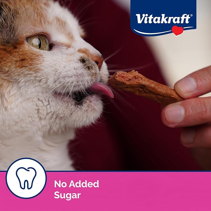 Vitakraft PurrSticks for Cats - Nutritious & Healthy Soft Cat Treats - Gently Oven Roasted Meat Sticks for Cats w/ 70% Meat - Easy-to-Serve Cat Chew Sticks (Chicken, 24 Pack)