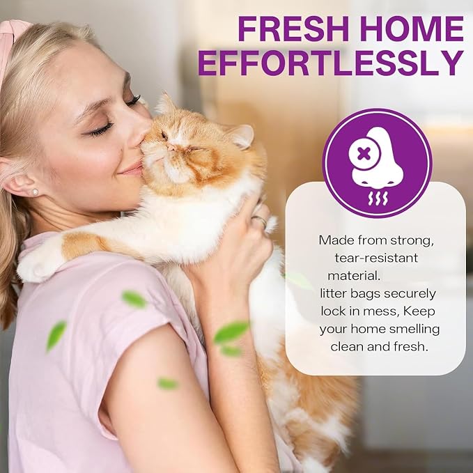 180 Pack Automatic Cat Litter Box Waste Bags Compatible with Litter Robot 5/4/3, 30LBS Heavy Duty Litter Box Liners,Transparent,Sensor-Compatible,9-11 Gallon,Leak-Proof,Replacement Cat Waste Liners
