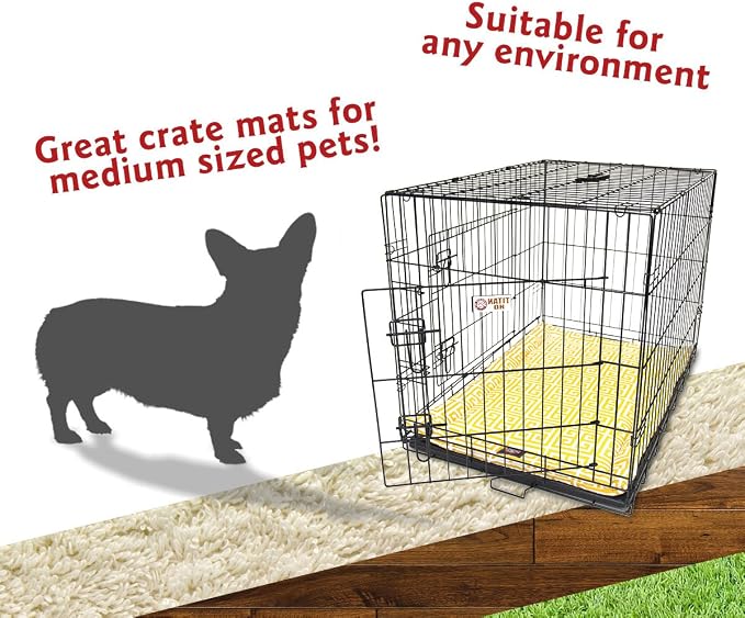 36" Towers Citrus Yellow Crate Dog Bed Mat By Majestic Pet Products