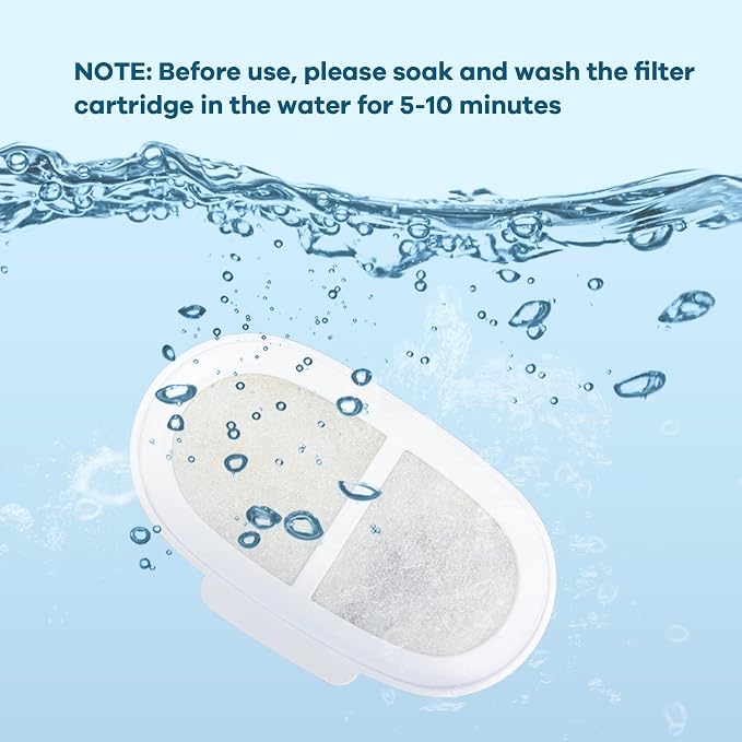 PAWGETHER® 3Pcs Cat Water Fountain Filter Compatible with 67oz/2L Dog Water Fountain P3/P3s/P3SU Pet Water Fountain Replacement Filter
