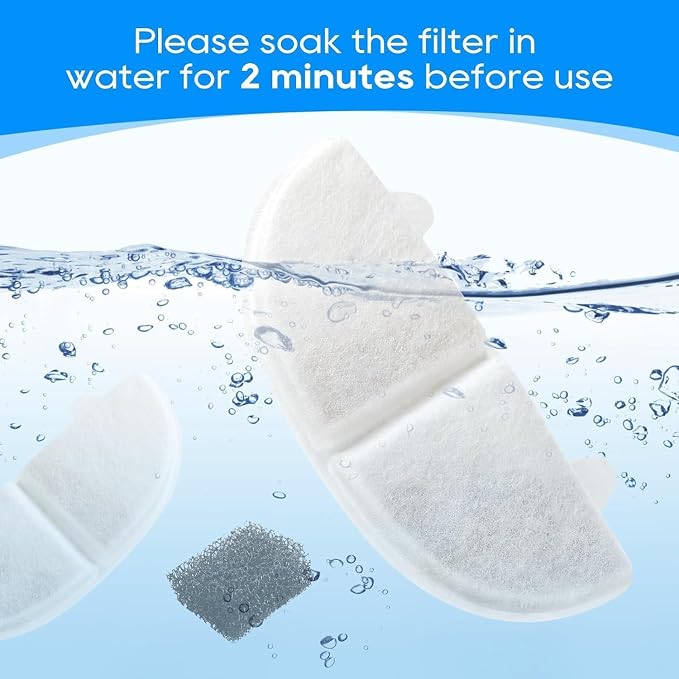 20 Pack Cat Water Fountain Filter Replacement Compatible with Homerunpet Pet Fountain Filters Replacement for Wireless Pumps Pet Fountain WF20/CF20