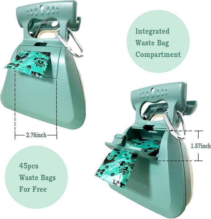 Portable and Compact Waste Bag Holder, Convenient One-Handed Pooper Scooper with 270 Bags