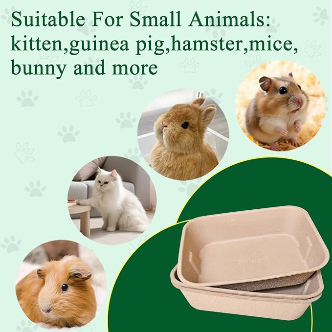 Disposable Cat Litter Box (3-Packs with 1-Towel) Eco Friendly 100% Recycled Paper Cat Tray,16.14 X11.81X3.94 Inch (Brown)