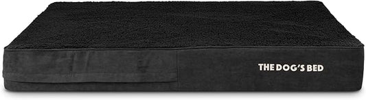 The Dog’s Bed Replacement Outer Cover, Plush Fabric, Black Plush, XL, 6-Inch