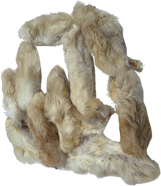 HDP Rabbit Furry Hair Feet Dog Chew Flavor:Rabbit Furry Feet Size:1 LB