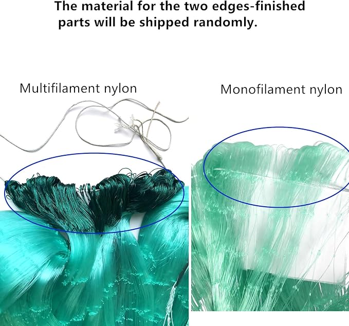 Fishing Gill Net Semi-Finished Nylon Monofilament Fish Net for Bait Trap