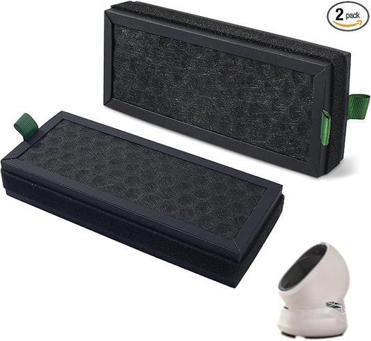 2 Pack Carbon Filter Replacement Compatible with Luma Automatic Cat Litter Box, 800 Iodine Activated Carbon, Strong Odor Control, Long Lasting, Easy Install