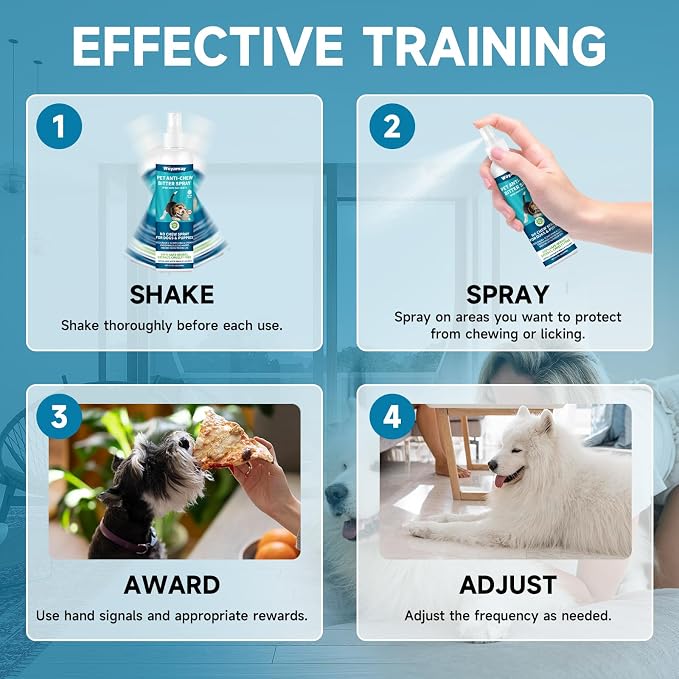 Cat Allergy Relief Chews & Dog No Chew Spray Bundle | Anti-Itch Chews for Cats with Seasonal Support & Bitter Apple Spray for Dogs to Stop Chewing and Licking | Multi-Pet Skin Comfort & Behavior Care