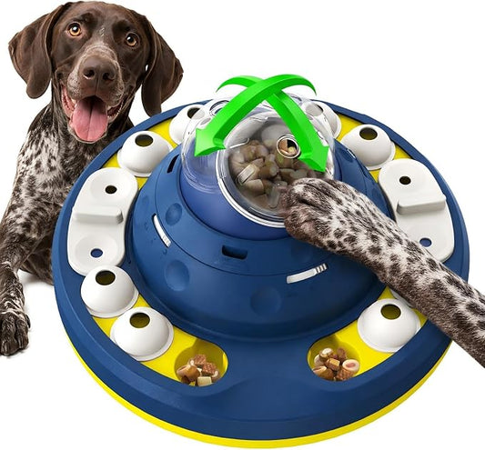 KADTC XL 2-Level Dog Puzzle Toy, Mental Stimulation for Dogs | 3 Cups central feeder adds shake-to-release rewards and adjustable channels for beginner-to-advanced play.