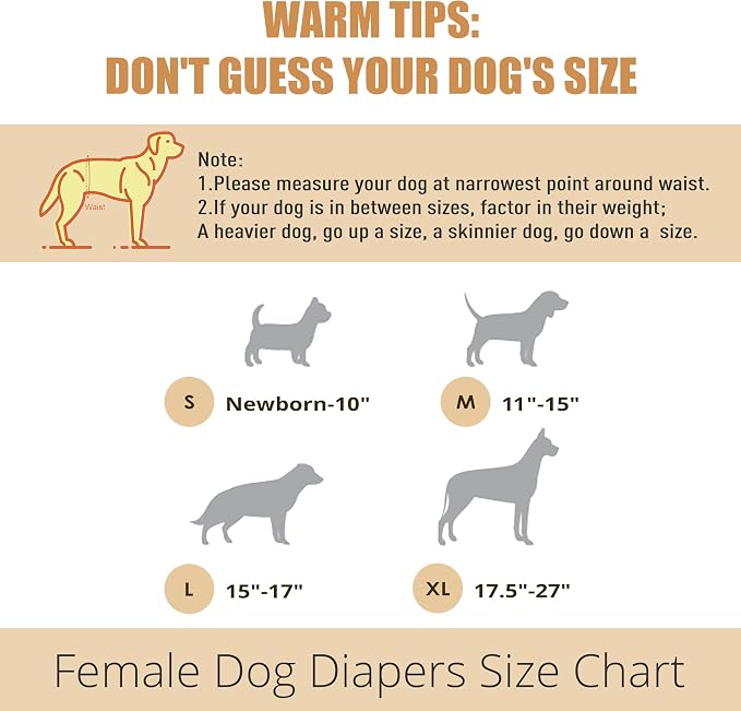wegreeco Dog Diapers Female (3 Pack), Highly Absorbent Puppy Doggie Dog Diapers for Female Dogs Period, Washable Doggy Diapers for Dogs in Heat, Small Medium Large Size (Cow Pattern, Large)