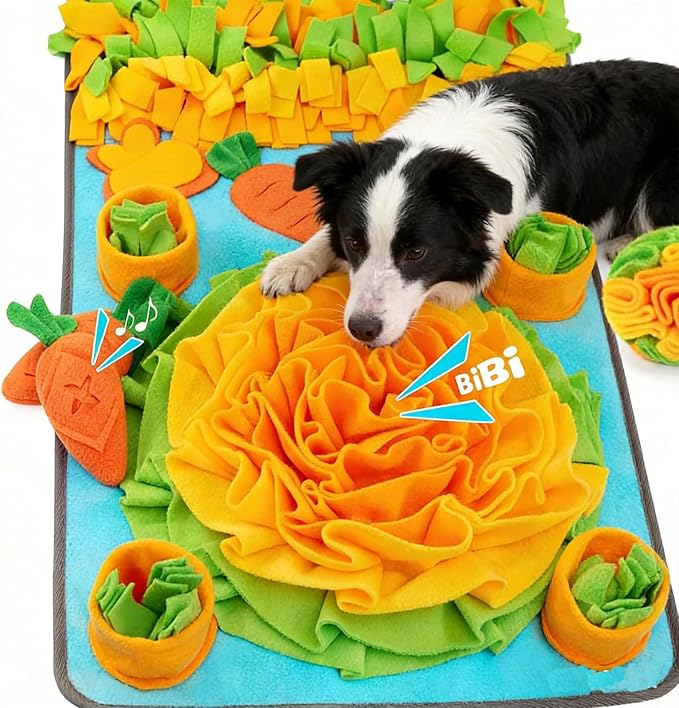 Snuffle Mat for Dogs Large Breed,32''x 20'' Interactive Puzzle Sniff Mat Dog Food Mat,Easy to Clean,Durable Slow Feeder Interactive Dog Feeder Puzzle Toy for Training and Stress Relief