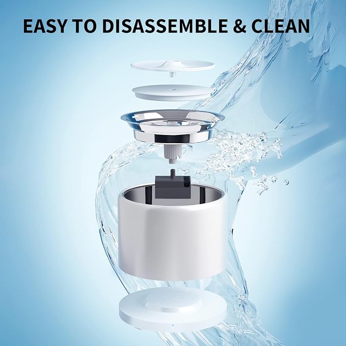 PETKIT Stainless Steel Cat Water Fountain with Wireless Pump and Replacement Filter 5 PCS