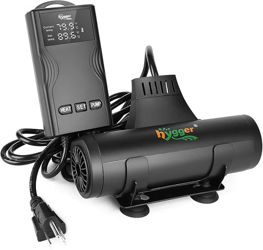 hygger Aquarium Heater with Upgrade Water Circulatio,Submersible Fish Tank Water Heater Digital Display,Auto Temperature Control for Freshwater Saltwater Safety Shut-Off Protection (800W,80~220Gal)