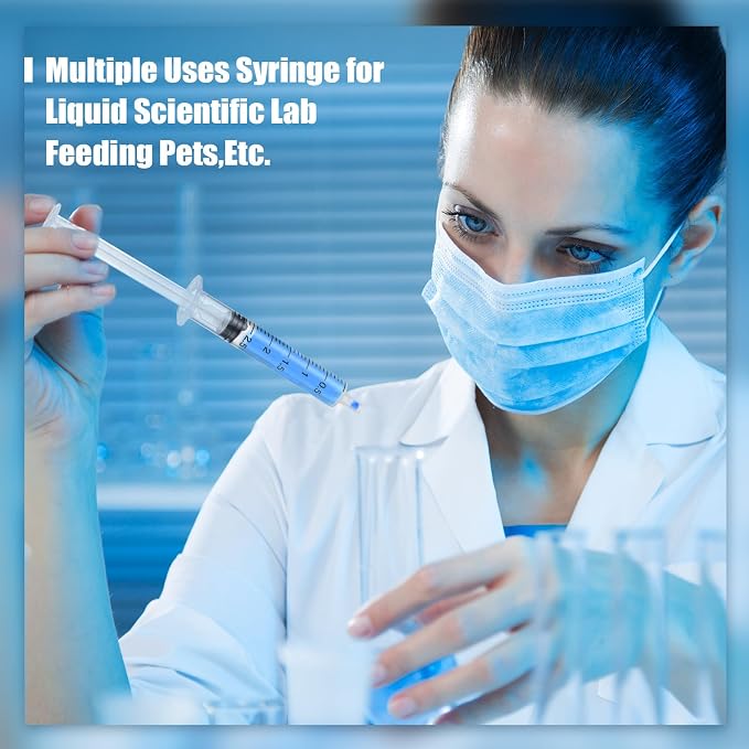 Zhengmy 100 Pack Bulk Plastic Syringe with Luer Slip Tip, Individually Sterile Sealed, Liquid Oral Syringe with Measure Scale No Needle for Pets Feeding(3 ml)