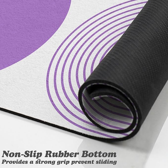 Dog Food Mats,Cat Absorbent Water Bowl Feeding Mats Pet Placemats for Food and Water Purple Bohemia 12 * 20 inch