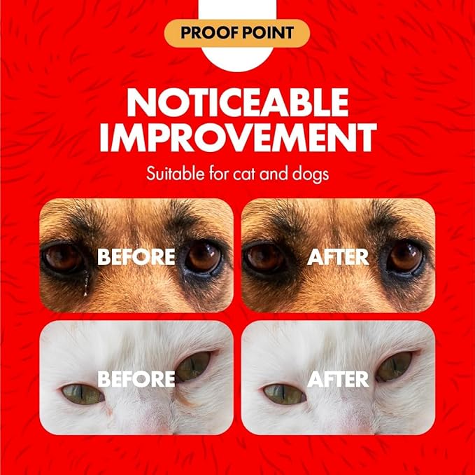 Miracle Care Eye Wash Pads, 90 Single Use Pre-Soaked Pads to Gently Clean and Soothe Dog and Cat Eyes; Non Stinging Formula to Remove Eye Debris