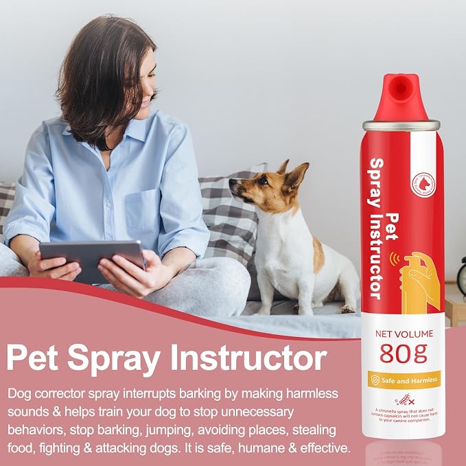 KDSZJDV Corrector Spray Dog Trainer 80ml 3 Pack Dog Corrector Spray for Dogs to Stops Barking, Jumping Up Attacks & Unwanted Dog Behaviour Humane Effective Pet Trainer Spray