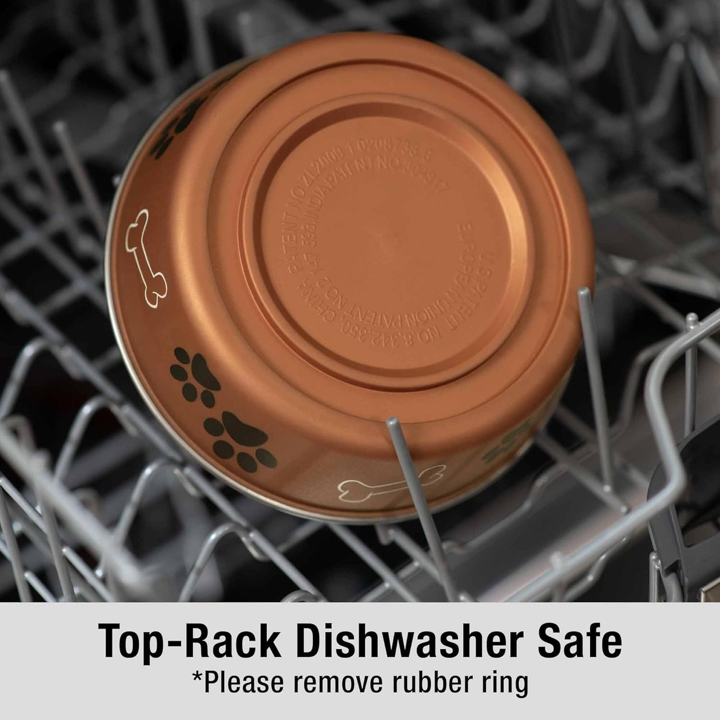 Loving Pets Bella Dog Bowls- Stainless Steel Dog & Cat Bowls - Spill Proof Dog Food Bowl, Cat Bowl, Puppy Essentials & Pet Supplies Great for Home & Travel (Small 10-20 lbs, Copper)