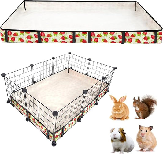 Guinea Pig Cage Liner，Washable Waterproof Oxford Cloth Cage Liners for Small Animals,Hamster Chinchilla Hedgehog Rabbit and Other Small Animals Not Include Cage(28x42 inches)