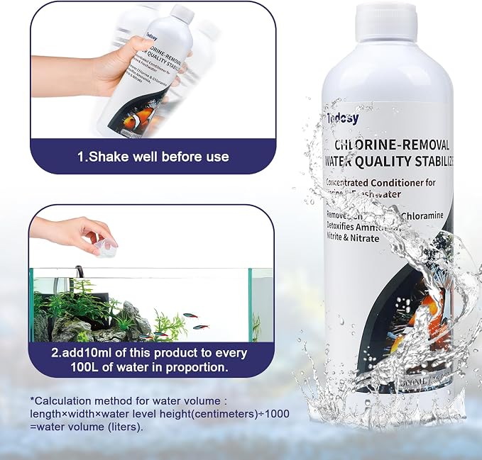 Aquarium Water Regulator and dechlorinator - 16.91 Ounce for Freshwater and Marine Aquariums (500ML / 16.91OZ)