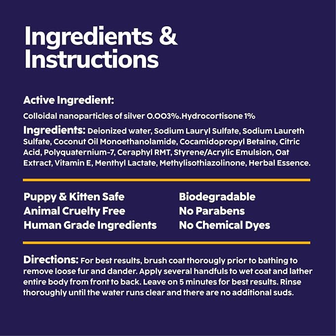 Miracle Vet Medicated Dog Shampoo for Itchy Skin Relief - Antifungal for Dog Allergy Relief, Yeast Infection, Hot Spot & Dry Skin Anti-Itch Treatment Wash - Hydrocortisone (16 oz)