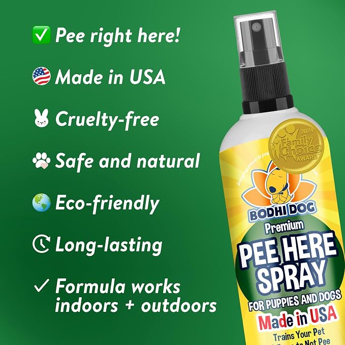 Bodhi Dog Potty Training Spray - Pee Here Spray for Dogs & Puppies - Go Here Attractant Teaches The Right Spot Indoors or Outdoors - Works Great with Puppy Pee Pads - Made in USA (8oz)