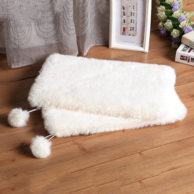SHENGOCASE 2-Pack 14" x15.7 Faux Rabbit Fur Cat Dog Bed Cushion Pad Mat, Cat Tree Tower Replacement Cushion Pad for Window Perch Carrier House Cage Crate Kennel Furniture
