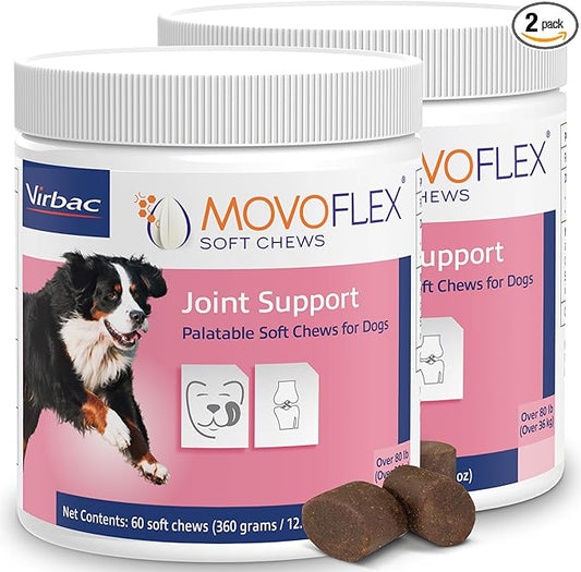 MOVOFLEX Soft Chews Hip and Joint Support Supplement for Large Dogs - 120 Count By Virbac