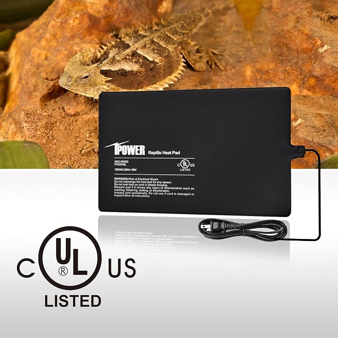 iPower 8X12 Inch Reptile Heat Pad Under Tank Heater Terrarium Warmer Heating Mat and Digital Thermostat Controller for Turtles Lizards Frogs and Other Small Animals