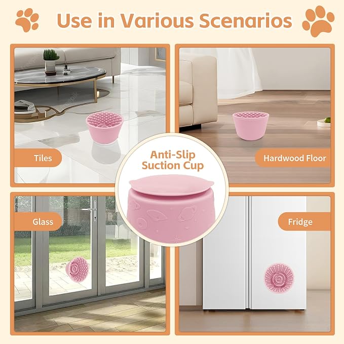 Dog Lick Bowl,Anxiety Relief Non-Slip Silicone Treat Bowl,Durable Anti-Choking Long-Lasting Enrichment Slow Feeder Licking Mat for Small Medium Large Breed,Freezable BPA Free Silicone Dishwasher Safe