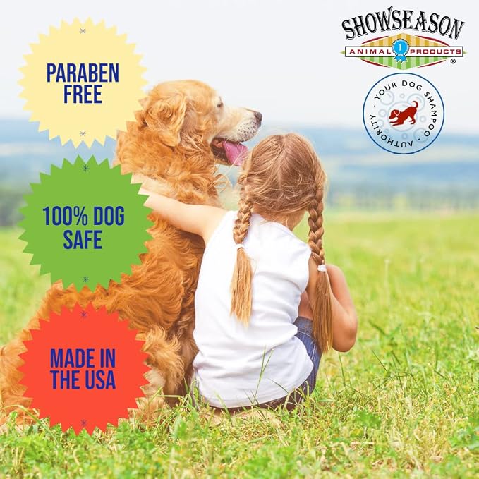 ShowSeason True Tearless® Pet Shampoo 1 Gallon | Hypoallergenic and Extremely Mild | Contains No Dye or Fragrance | Cruelty-Free | Paraben-Free | Biodegradable and Non-Toxic | Made in The USA