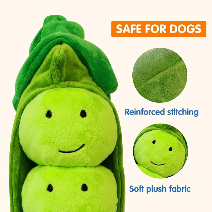 Hide and Seek Dog Toys, Interactive Squeaky Plush Puzzle Toy with Crinkle, Dog Enrichment Toys for Boredom & Stimulation, for Small Medium Dogs, Non-Aggressive Chewers(Pea Balls, Pack of 3)