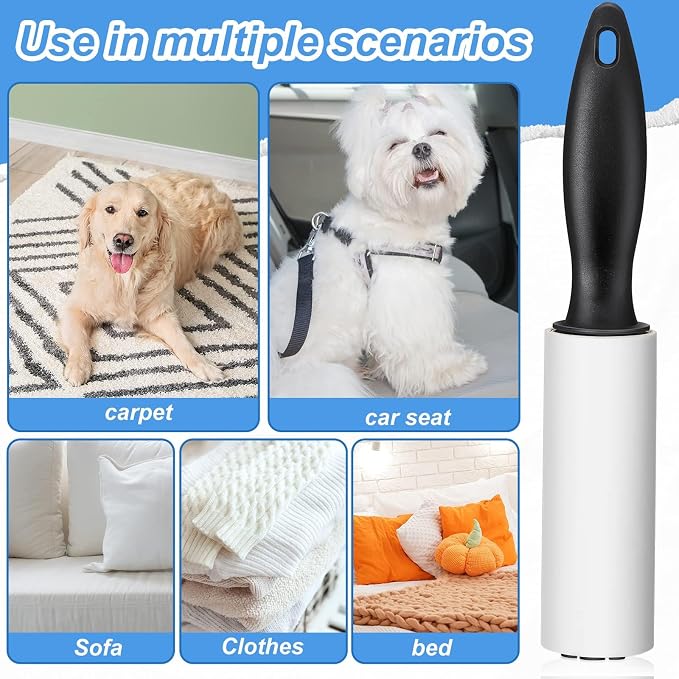 Zhehao 80 Pack Mini Lint Roller Bulk Small Lint Remover Travel Size Portable Brushes Sticky Roller for Clothes Pet Hair Furniture Couch Carpet Car Seats Bedding