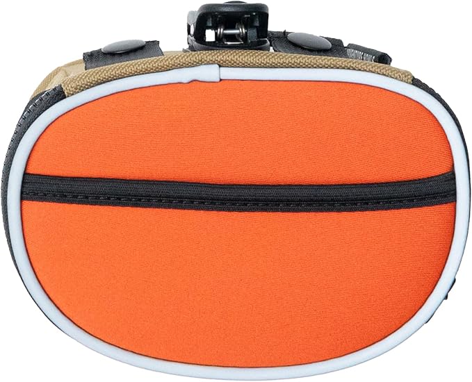 Quickdraw Treat Pouch – Compact Dog Training Bag with Reflective Trim, Built-in Poop Bag Dispenser, and Adjustable Waist Belt – Ideal for Walks, Hikes, and Training Sessions (Orange)
