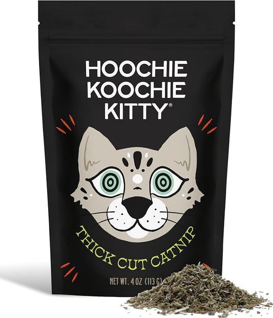 Premium Catnip Thick Cut – 4 oz | Natural Cut & Sifted Catnip for Cats | Strong Aroma for Play, Training & Enrichment | Fresh, Potent, Resealable Bag