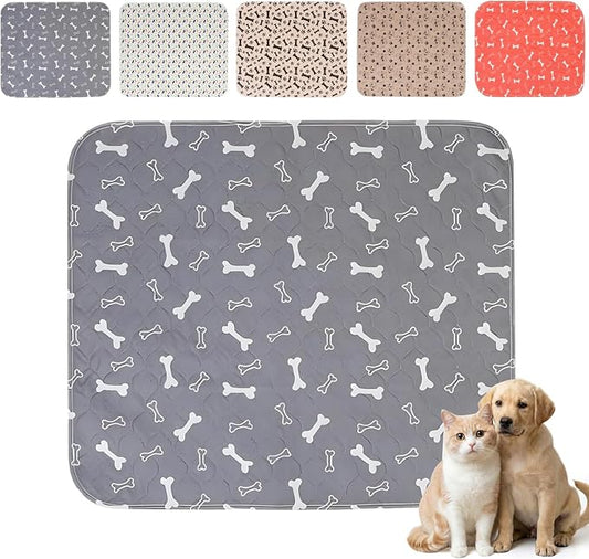 Puppy Pee Pads with Pheromones,Forever Pad,Washable Pee Pads for Dogs,Reusable Dog Pee Pads,Waterproof and Leak-Proof,Non-Slip Base Training Pad Suitable for Home(Gray,XS:11.8*11.8in)