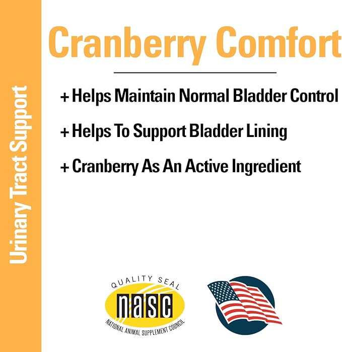 Vet Classics Cranberry Comfort Urinary Tract Pet Supplement for Dogs, Cats – Maintains Dog Bladder Health, Cat Bladder Control – Pet Supplements for Incontinence – 3.5 Powder