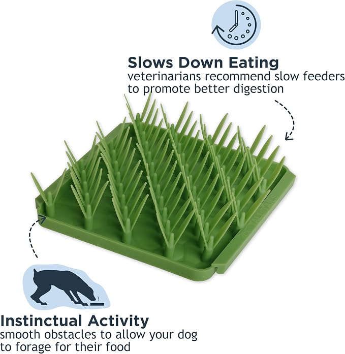 Tall Tails Grass Foraging Mat for Dogs and Cats – Slow Pet Feeder Puzzle Mat for Easy & Engaging Feeding