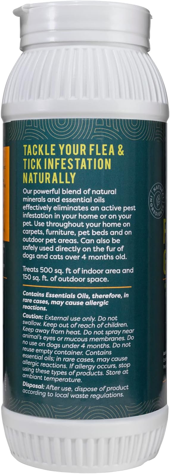 ALZOO Flea & Tick Cat Collar and Flea & Tick G+ Powder, 100% Plant-Based Active Ingredients