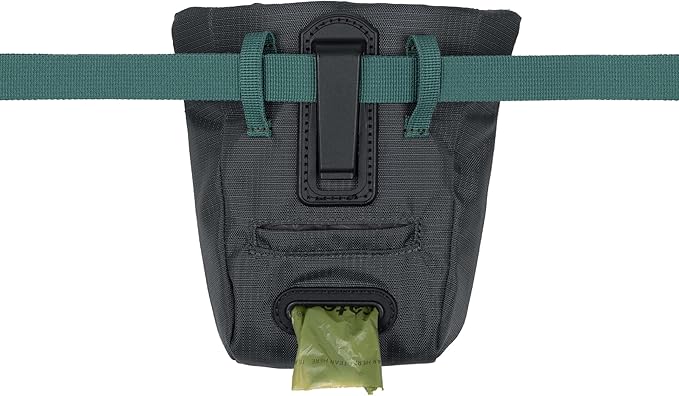 Ruffwear, Pack Out Dog Poop Bag Holder, Hands-Free Waste Dispenser with Belt & Leash Clip, Durable Odor-Proof Doggie Pouch for Trail Walks, Easy-Clean Design, Basalt Gray, Large