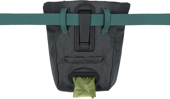 Ruffwear, Pack Out Dog Poop Bag Holder, Hands-Free Waste Dispenser with Belt & Leash Clip, Durable Odor-Proof Doggie Pouch for Trail Walks, Easy-Clean Design, Basalt Gray, Medium