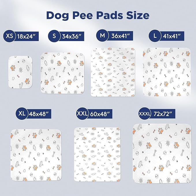 Washable Pee Pads for Dogs, 2 Pack Large 36"x41" Super Absorbent Reusable Dog Training Pads, 100% Waterproof Non-Slip Puppy Whelping Dog Playpen Indoor Pads Mat Pet Supplies