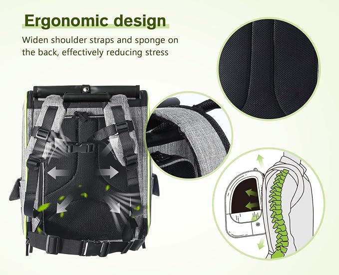 Pecute Cat Backpack Carrier Expandable, Pet Backpack with Curtain for Cats Dogs Up to 11lbs, with 4-Side Breathable Mesh, Multi-Entry & Lockable Zippers for Travel, Hiking, Camping - Hands Free
