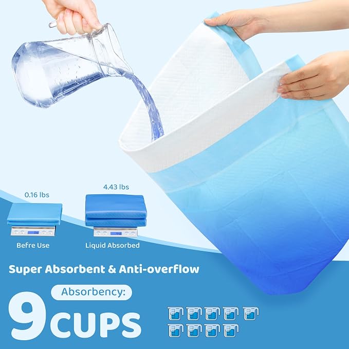 Bulubaky Upgrade Leak-Proof Pet Training and Puppy Pads, Jumbo 36"x36" Pee Pads for Dogs with Thicken Polymer Heavy Absorbency, Quick Dry Disposable Pee Pads for Cats Dogs Rabbit Parrots 30+45Counts