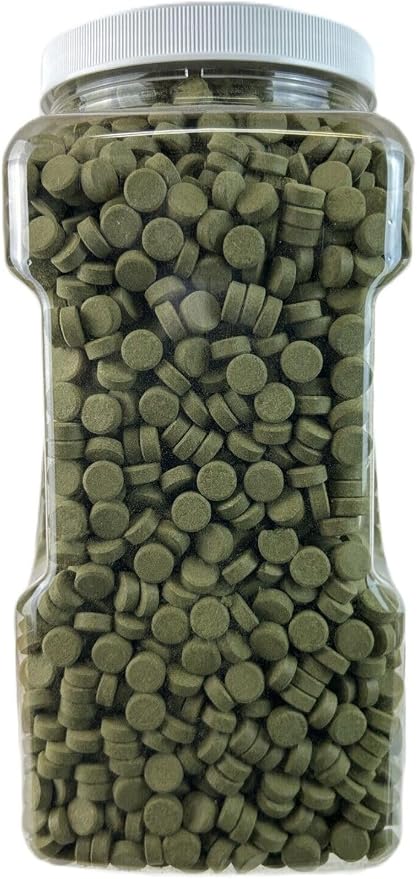 1/2" x 3/8" Spirulina Glass Sticking Wafers for Tropical & Community Fish Tetras, Guppies, Angel Fish, Cichlids, Goldfish. All Tropical Fish - WL…5-lbs 8oz Jar
