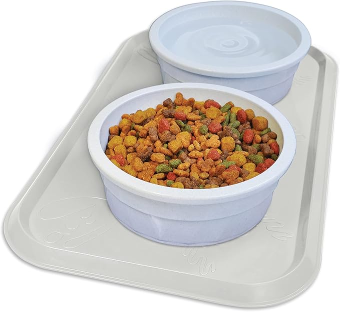 Van Ness Pets Large Waterproof Food and Water Bowl Mat for Dogs, Cats (Pack of 2)