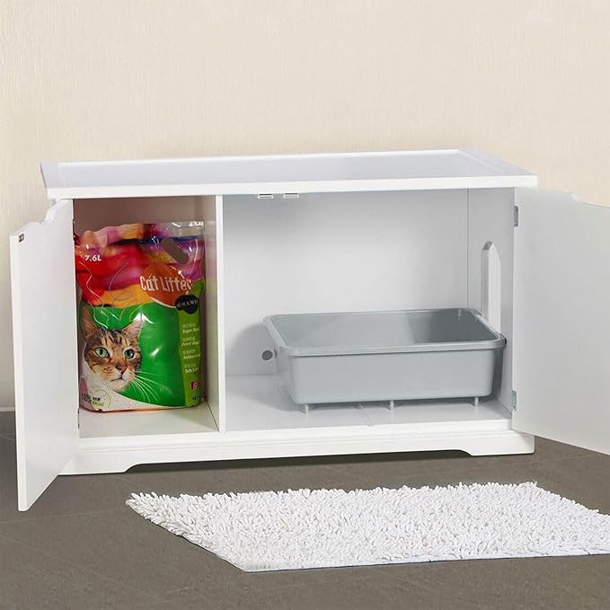 Merry Products Cat Washroom Bench, White