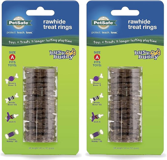 Premier Pet Rawhide Rings Natural Dog Treat (16-Pack) [Set of 2] Size: Small