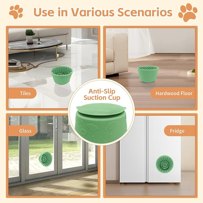 Dog Lick Bowl,Anxiety Relief Non-Slip Silicone Treat Bowl,Durable Anti-Choking Long-Lasting Enrichment Slow Feeder Licking Mat for Small Medium Large Breed,Freezable BPA Free Silicone Dishwasher Safe